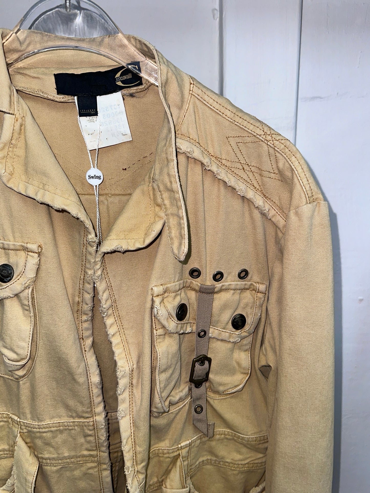 JUST CAVALLI Yellow Multi-pocket Jacket