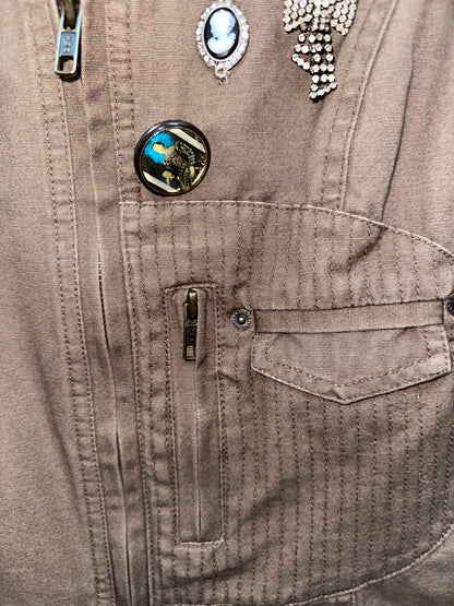 GAETANONAVARRA Yellow Zipper Jacket