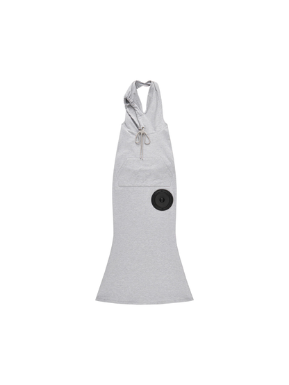 TE.COM Speaker Component Distressed Hoodie Dress