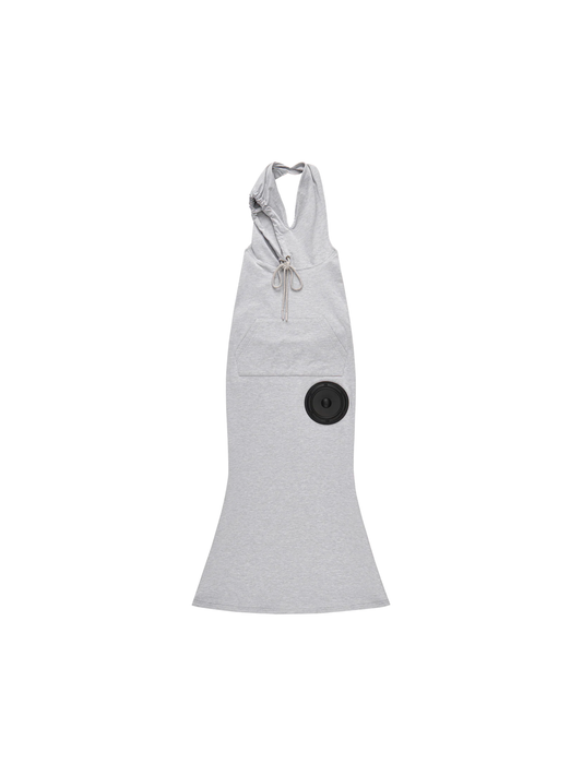 TE.COM Speaker Component Distressed Hoodie Dress