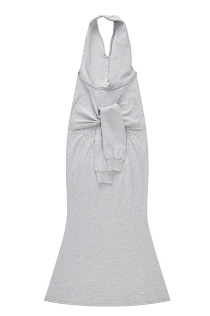 TE.COM Speaker Component Distressed Hoodie Dress