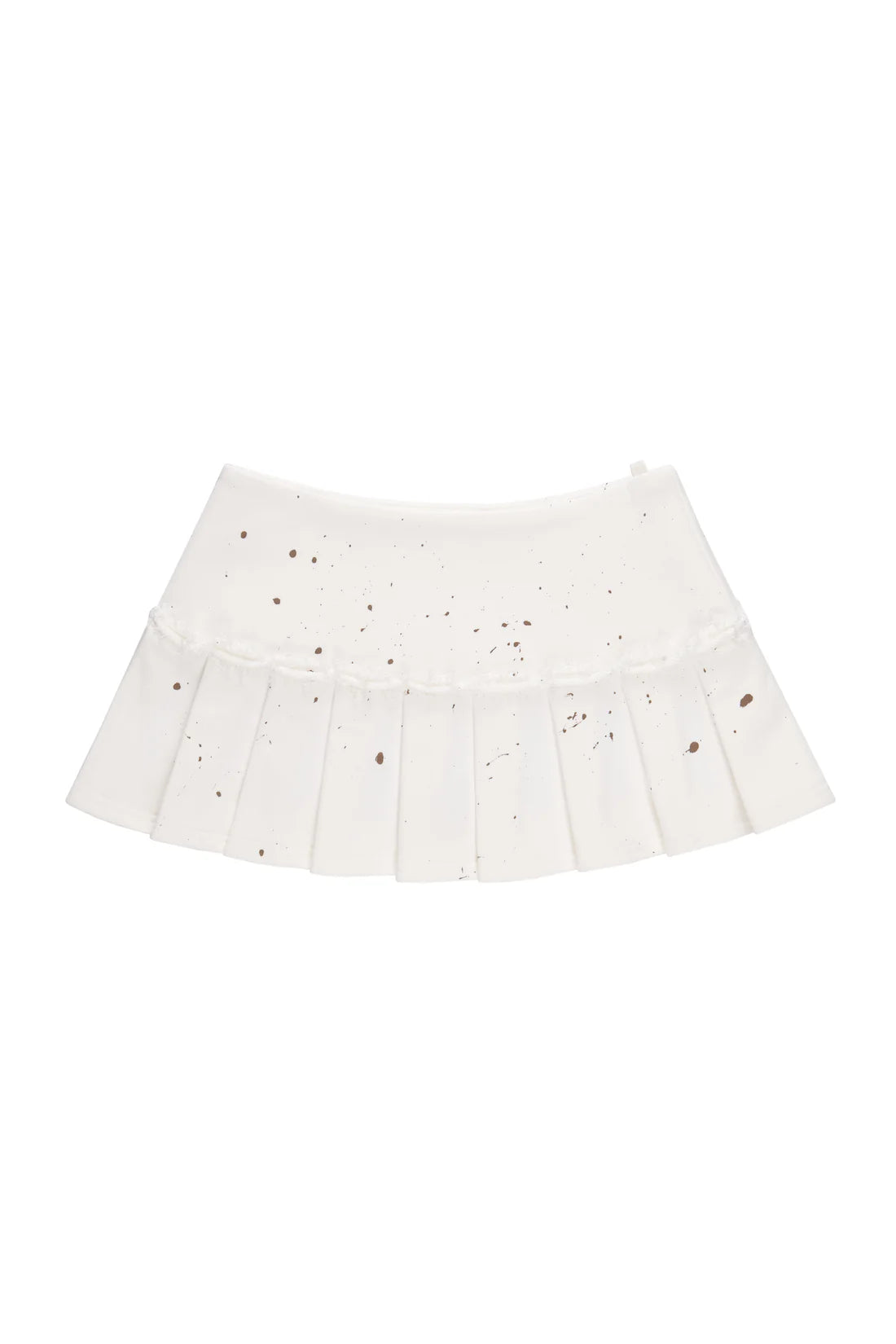 TE.COM Splatter Ink Pleated Mini Skirt