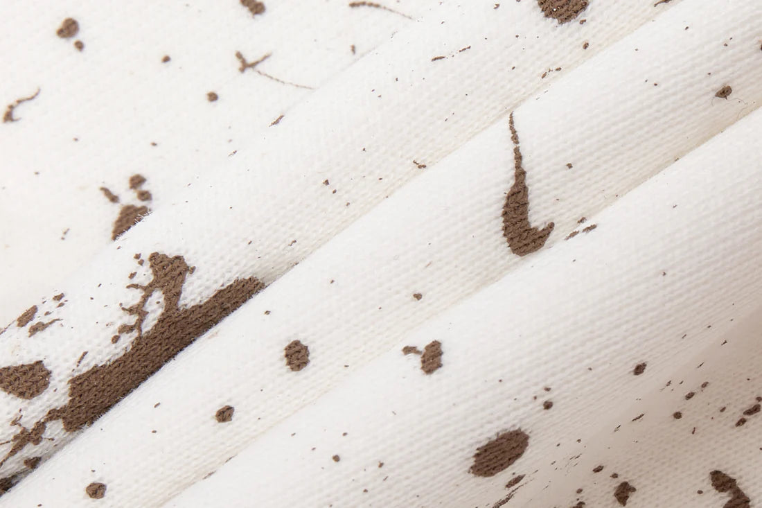 TE.COM Splatter Ink Pleated Mini Skirt
