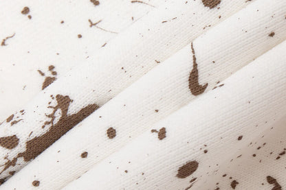 TE.COM Splatter Ink Pleated Mini Skirt