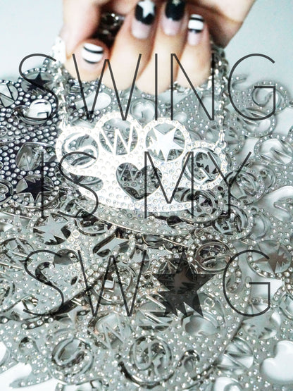 SWING UTOPIA Diamond-studded Knuckle Duster Necklace