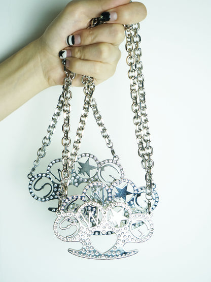 SWING UTOPIA Diamond-studded Knuckle Duster Necklace