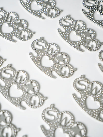 SWING UTOPIA Diamond-studded Knuckle Duster Necklace