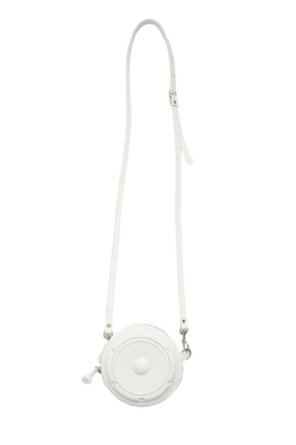 TE.COM 3D Silicone Speaker Crossbody Bag/Wallet（WHITE）