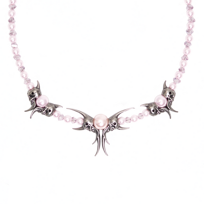 IIIMIII&SwIng “PINKEN THE ANGEL” Beaded Necklace-3