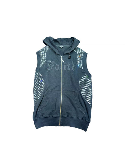 FAITH Gothic Rhinestone Dark-Style Vest