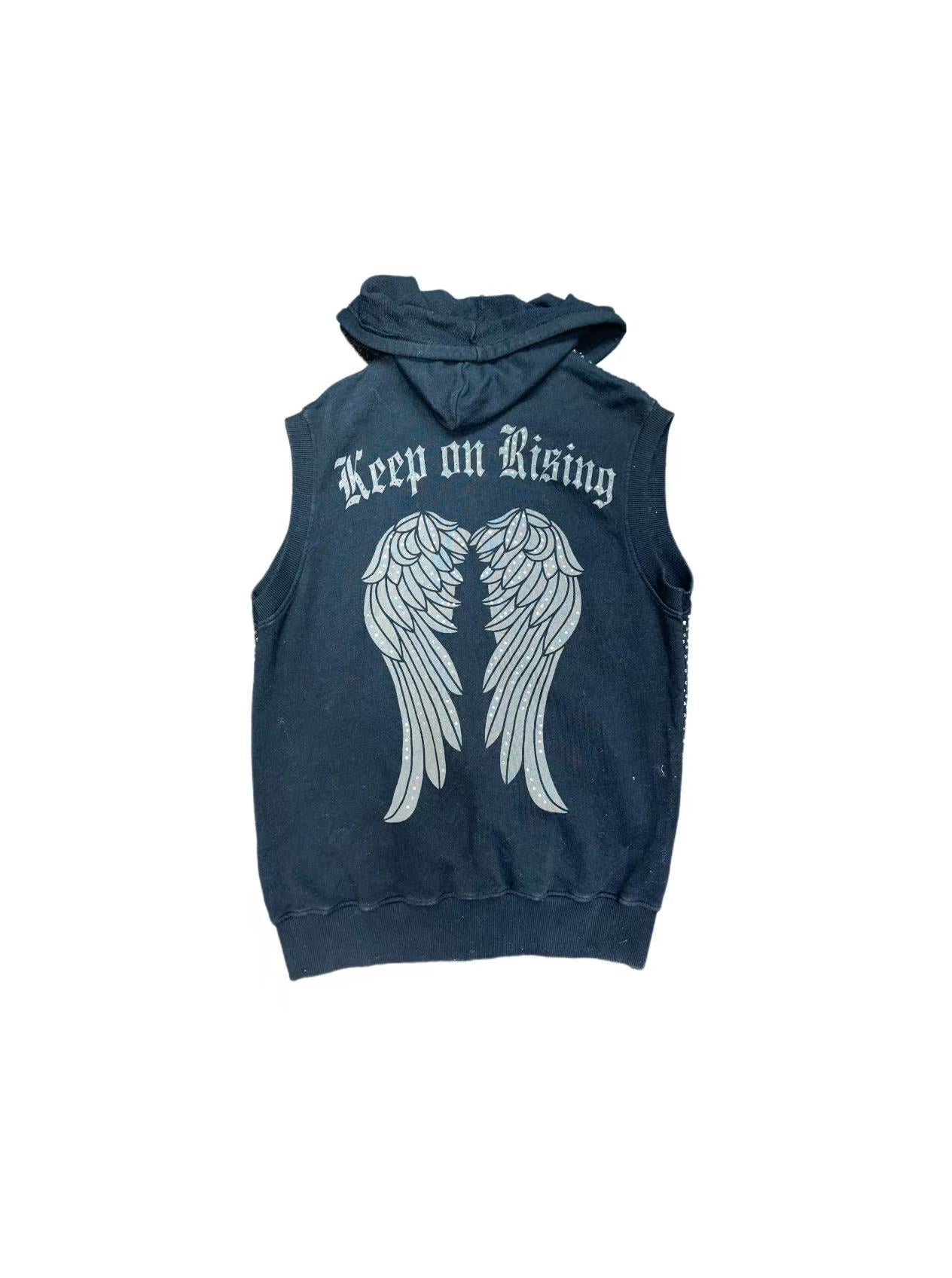 FAITH Gothic Rhinestone Dark-Style Vest