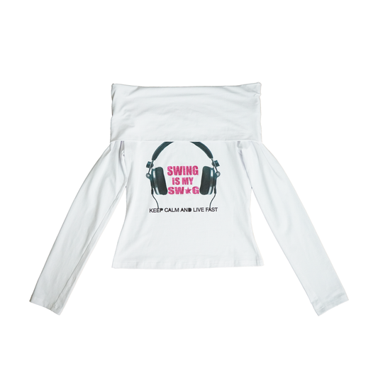 SWING UTOPIA Off-Shoulder Top