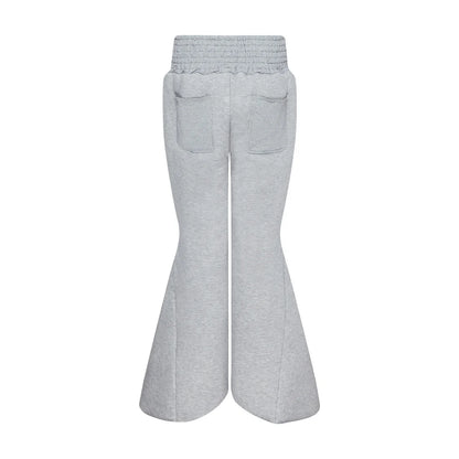 TE.COM Cotton-filled wide-leg flared pants