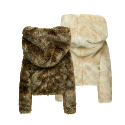 TE.COM Faux Mink Fur Coat (Short/Long 2-Way)