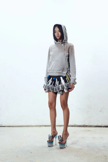 TE·COM Speaker Component Washed Hoodie