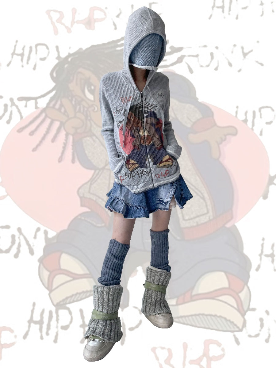 TexEvasion Knitted Printed Jacket