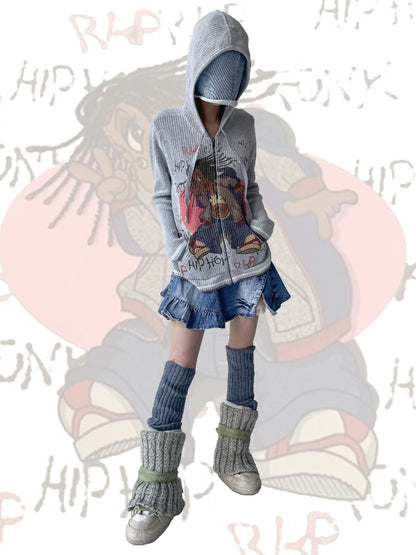 TexEvasion Knitted Printed Jacket