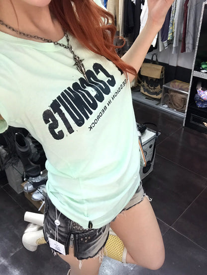 L.G.B BLACK COCONUTS Green T-SHIRT