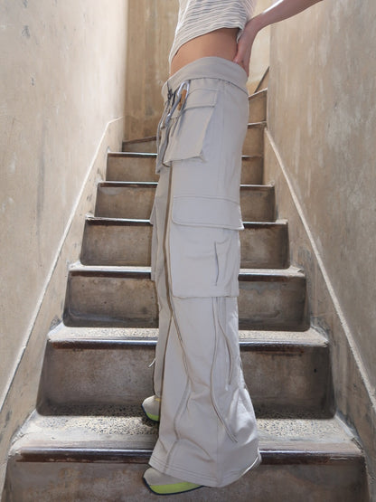 TexEvasion Drawstring Patchwork Pants