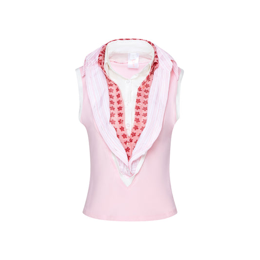 TexEvasion Faux Three-Piece Shirt Tank Top