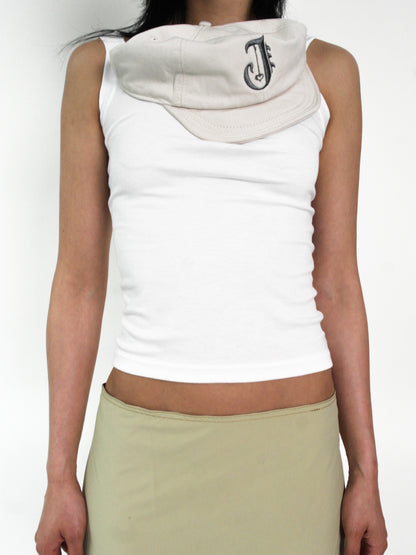 TexEvasion Hat-Accented Color-Block Top