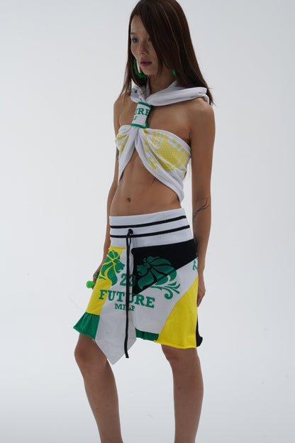 TexEvasion Patchwork Printed Skirt