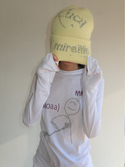 TexEvasion Sparkling Rhinestone Knit Cap