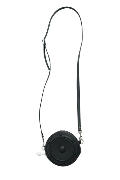 TE.COM 3D Silicone Speaker Crossbody Bag/Wallet（BLACK）