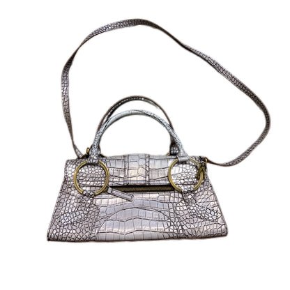 GUESS Y2K Croc-Textur Shoulder Bag